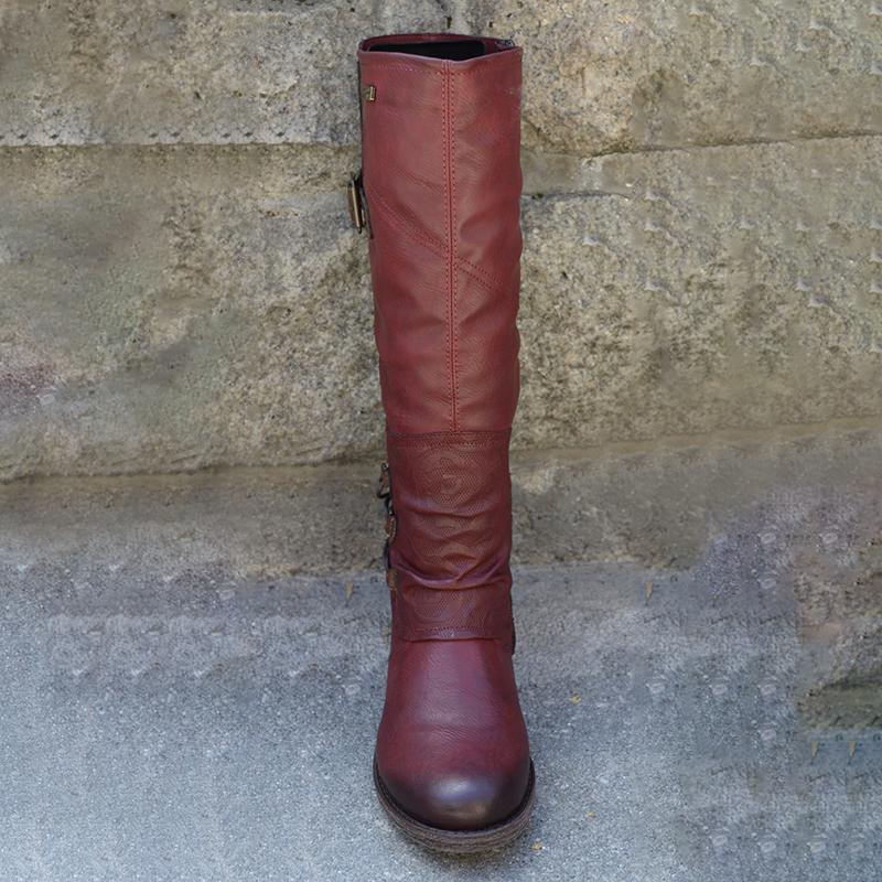 Women's Autumn & Winter Vintage Leather Zipper High Boots