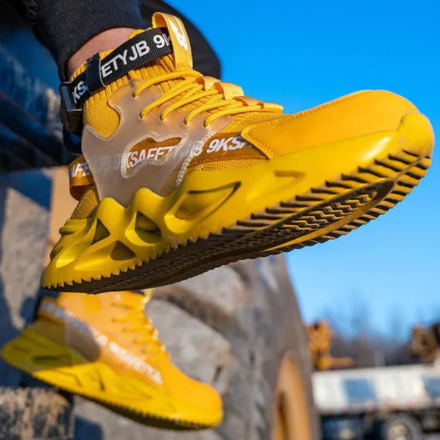 2023 Men Indestructible Work Safety Sneakers, Steel Toe Cap Anti-Skid Protective Shoes