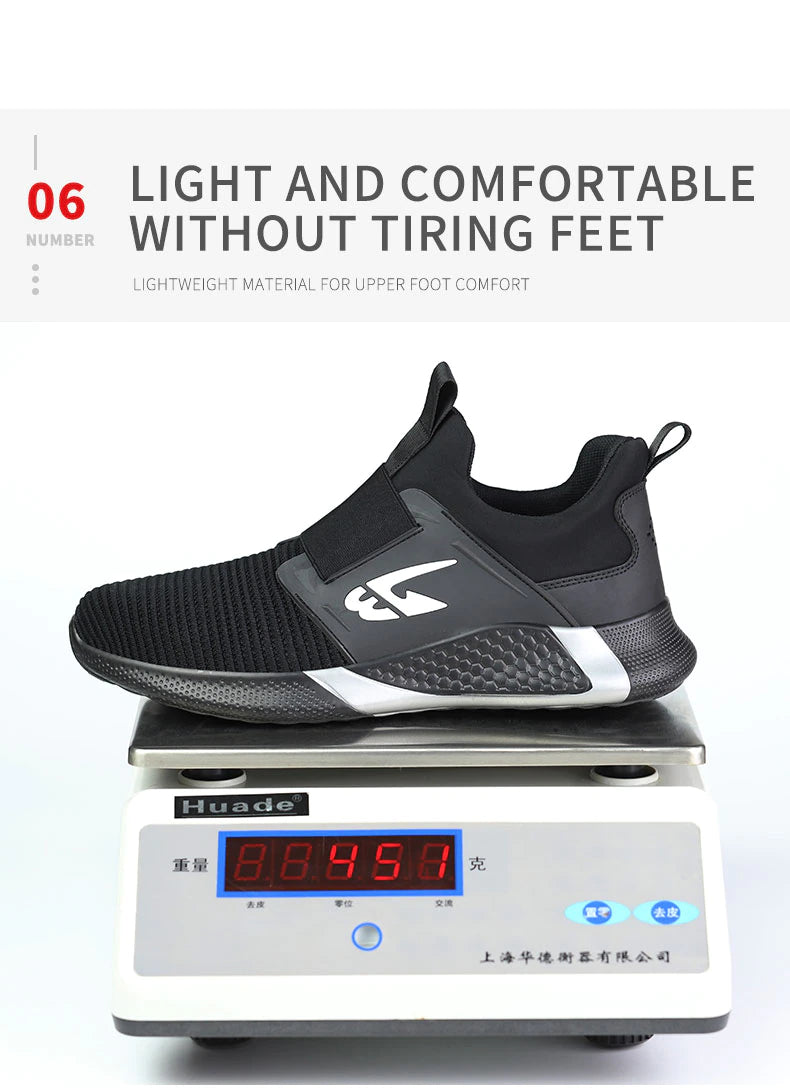 2023 New Design Safety Steel Toe Shoes, Breathable Anti-Puncture Industrial Sneakers Unisex