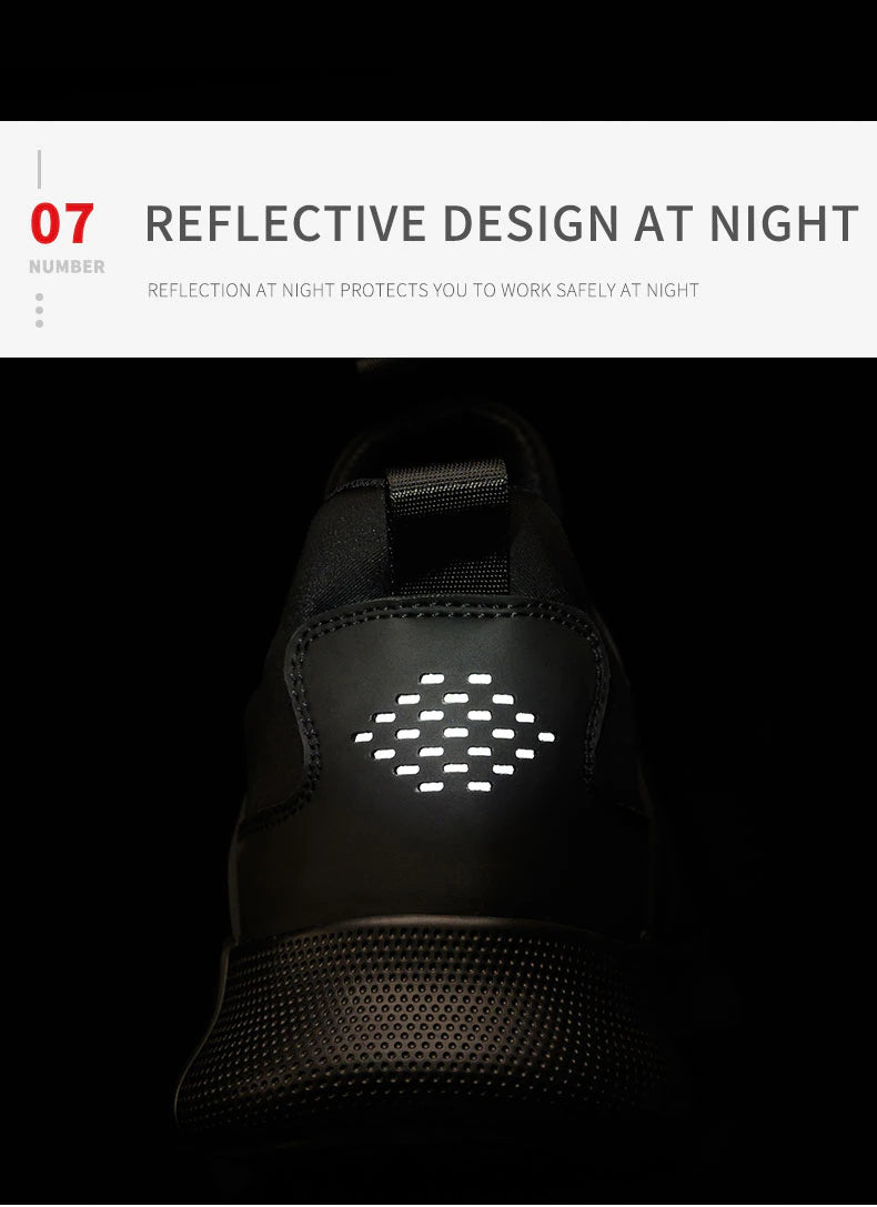 2023 New Design Safety Steel Toe Shoes, Breathable Anti-Puncture Industrial Sneakers Unisex