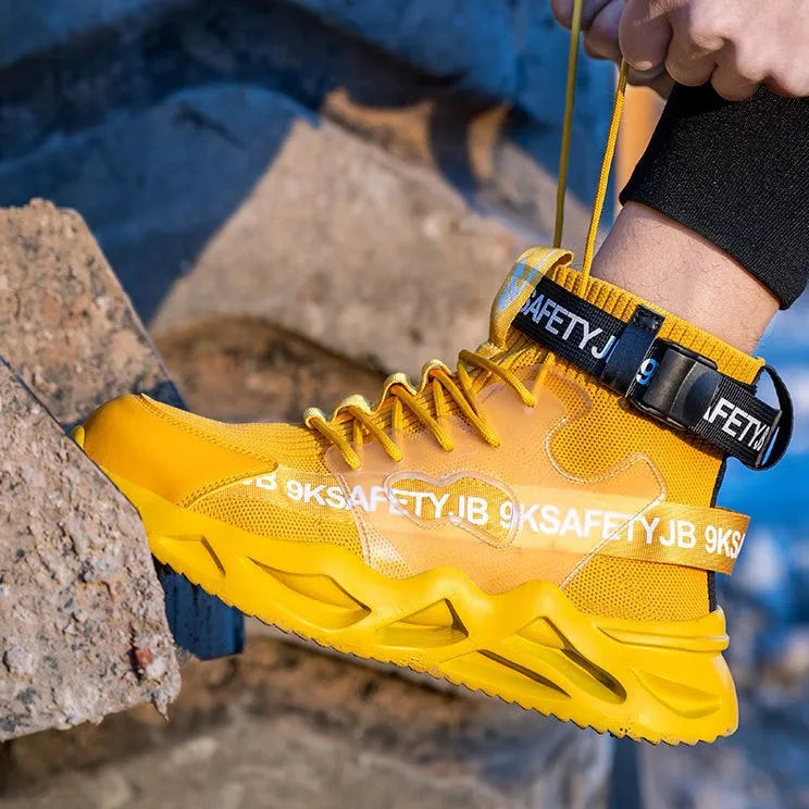 2023 Men Indestructible Work Safety Sneakers, Steel Toe Cap Anti-Skid Protective Shoes