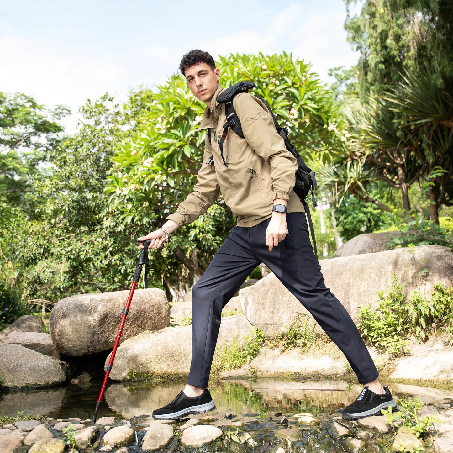 2023 Outdoor Slip On Casual Orthopedic Men Shoes, Breathable Suede Leather Anti-skid Walking Sneakers