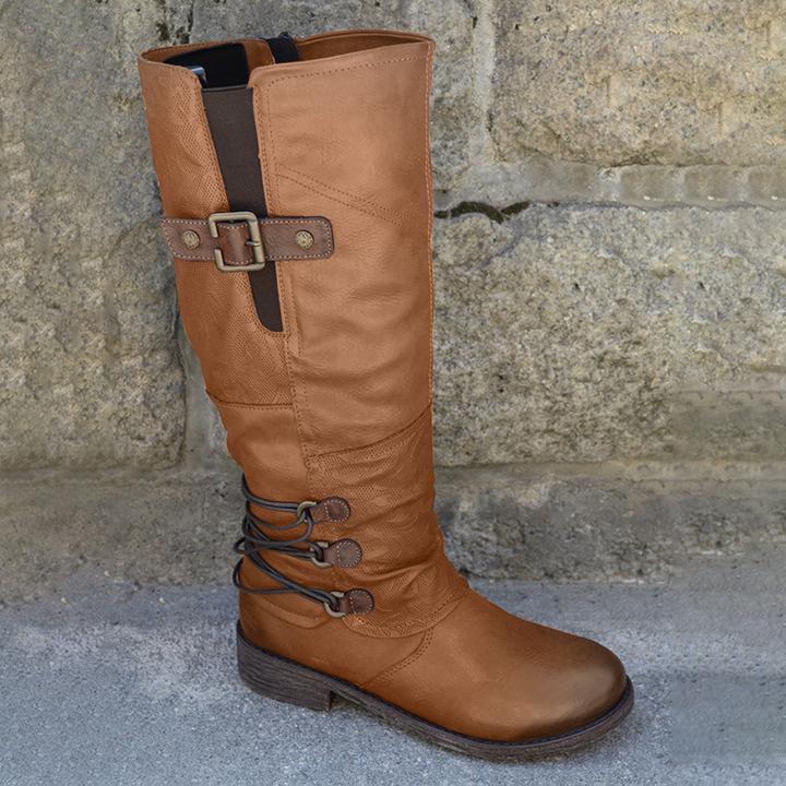 Women's Autumn & Winter Vintage Leather Zipper High Boots