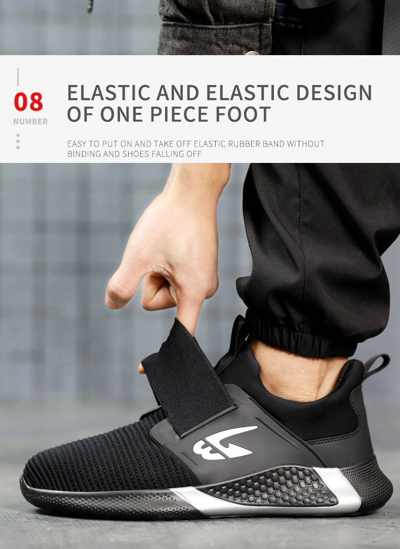 2023 New Design Safety Steel Toe Shoes, Breathable Anti-Puncture Industrial Sneakers Unisex
