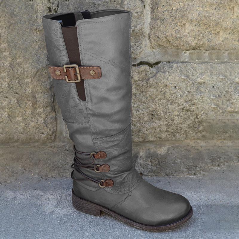 Women's Autumn & Winter Vintage Leather Zipper High Boots