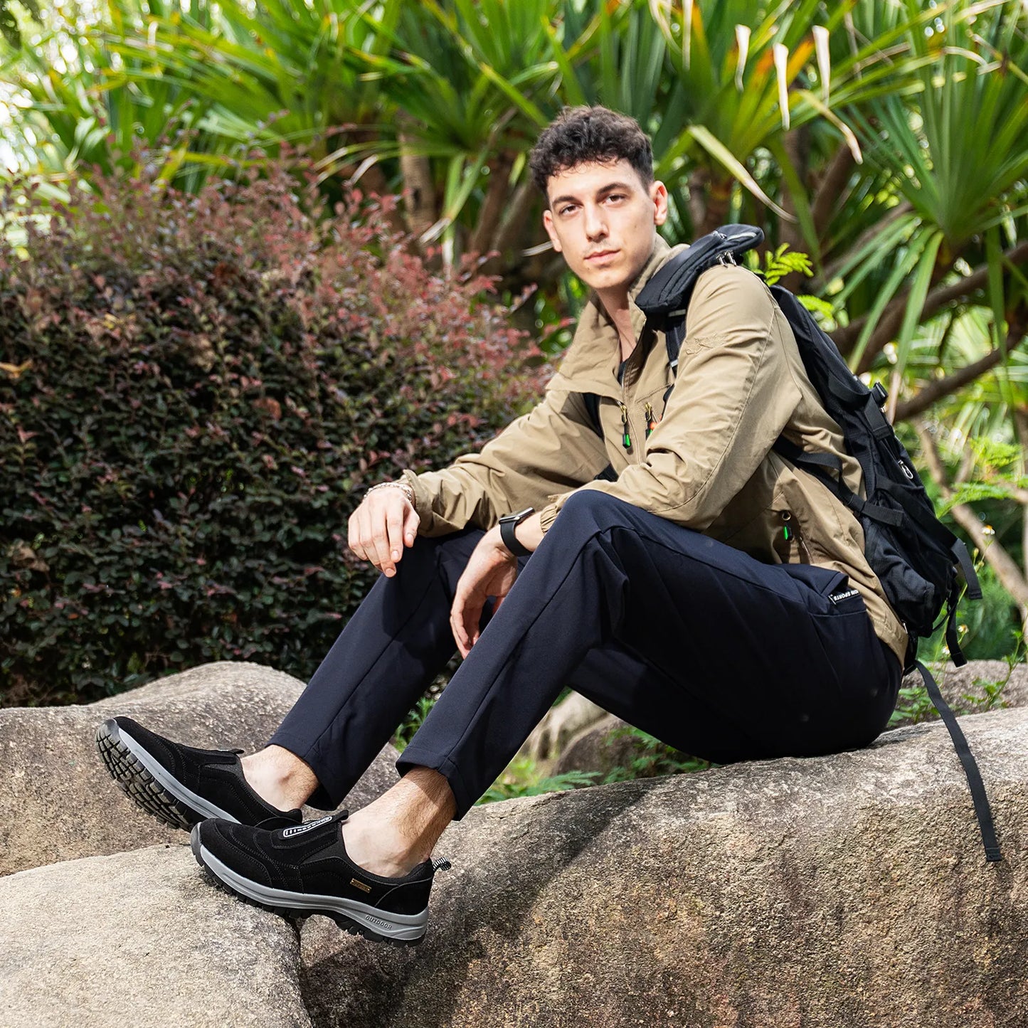 2023 Outdoor Slip On Casual Orthopedic Men Shoes, Breathable Suede Leather Anti-skid Walking Sneakers
