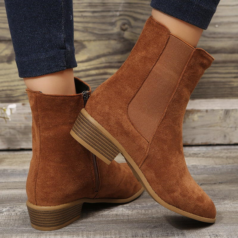 🔥Last Day Promotion 50% OFF - 2023 Women's Side Zipper Comfort Casual Suede Ankle Boots