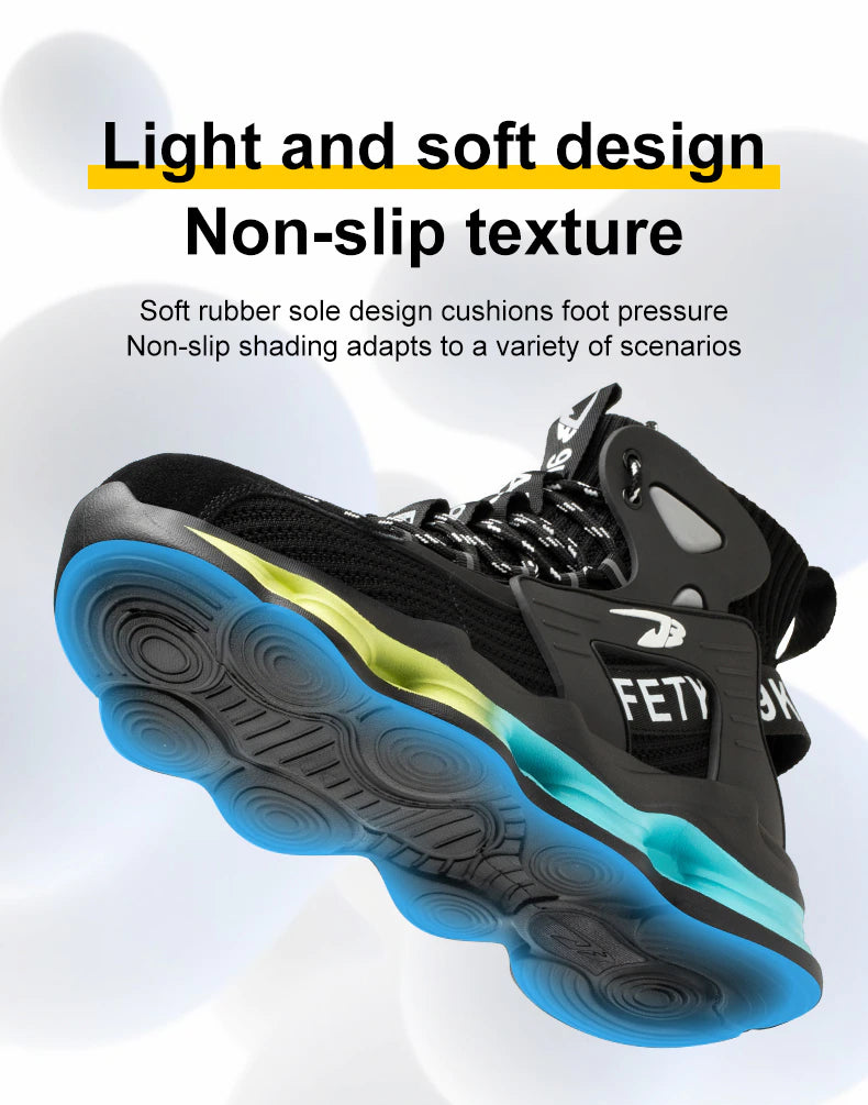 2023 Newest Design Men Safety Boots, Anti-smash Steel Toe Cap Indestructible Shoes