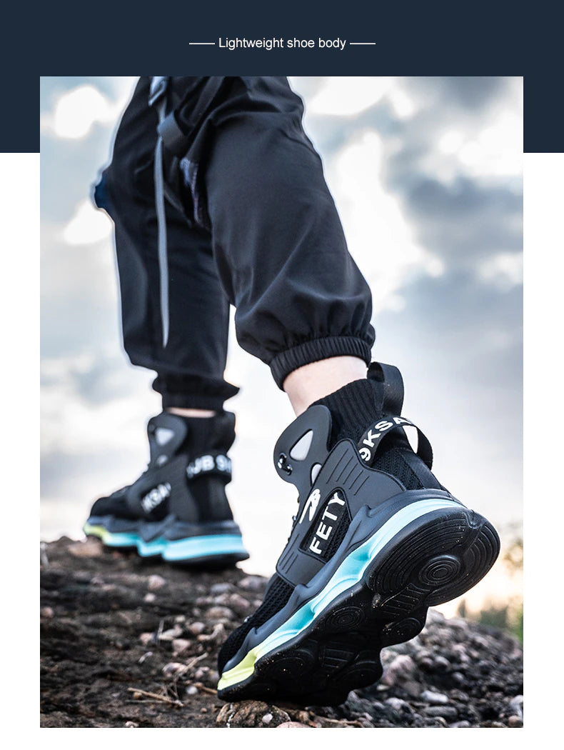 2023 Newest Design Men Safety Boots, Anti-smash Steel Toe Cap Indestructible Shoes