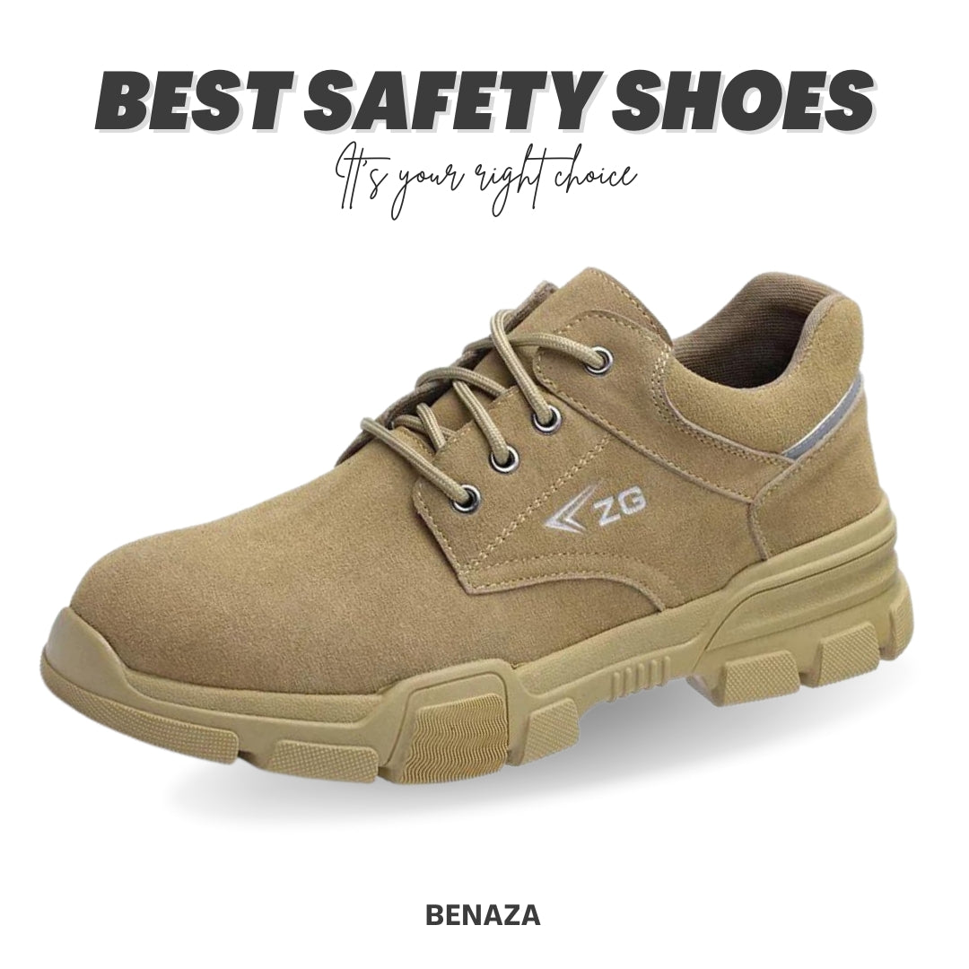 🔥 45% OFF SALE Today 🔥2023 Orthopedic Genuine Leather Men Safety Sneakers, Comfortable Breathable Working Shoes