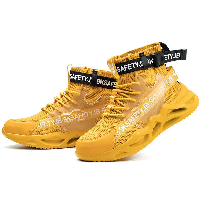 2023 Men Indestructible Work Safety Sneakers, Steel Toe Cap Anti-Skid Protective Shoes