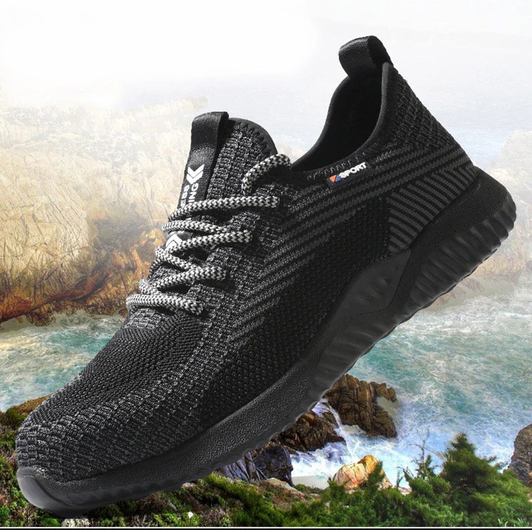 2023 Steel Head Anti-piercing Air Cushion Sneakers, Light Comfortable Work Protection Safety Shoes