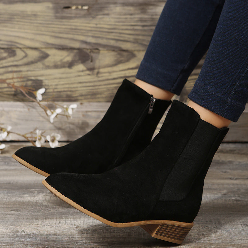 🔥Last Day Promotion 50% OFF - 2023 Women's Side Zipper Comfort Casual Suede Ankle Boots