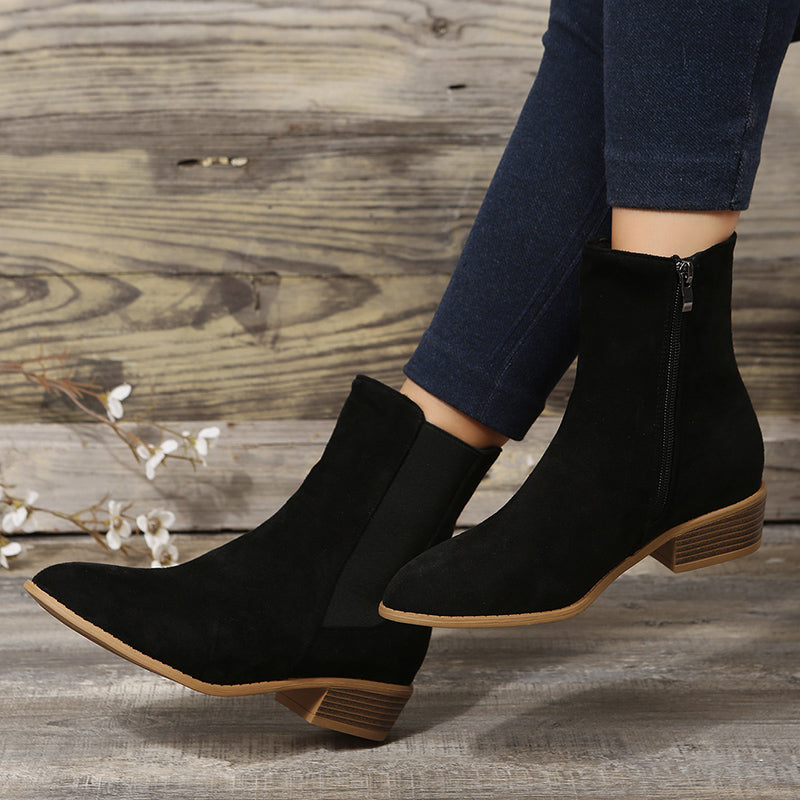 🔥Last Day Promotion 50% OFF - 2023 Women's Side Zipper Comfort Casual Suede Ankle Boots