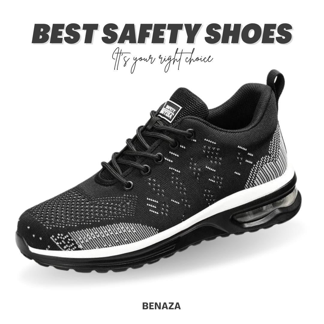 2023 Men's Steel Toe Safety Sneakers, Anti-Smash Air Cushion Indestructible Working Shoes