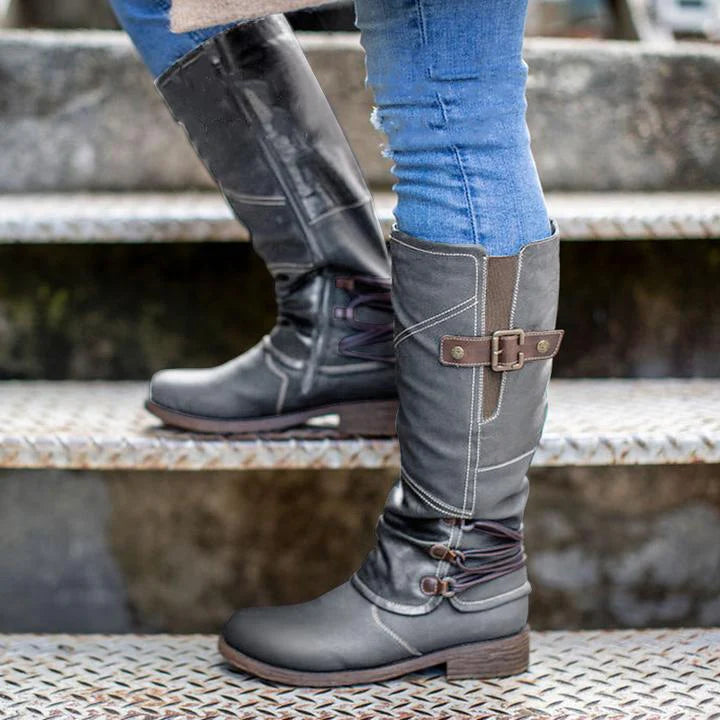 Women's Autumn & Winter Vintage Leather Zipper High Boots