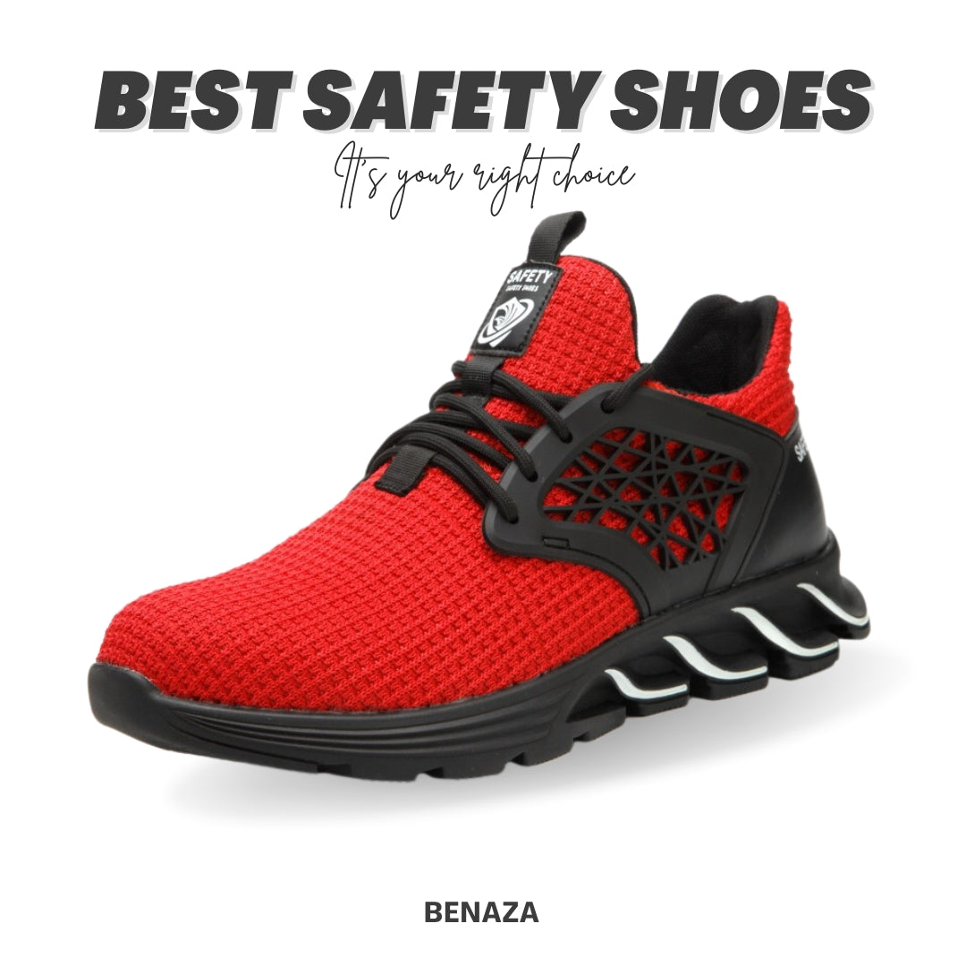 2023 Men's Steel Toe Safety Shoes, Puncture Proof Anti-skid Indestructible Work Shoes