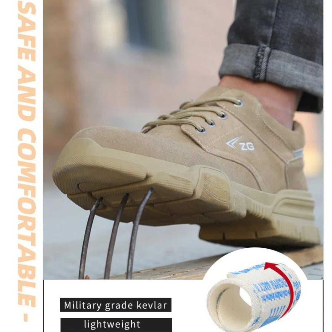🔥 45% OFF SALE Today 🔥2023 Orthopedic Genuine Leather Men Safety Sneakers, Comfortable Breathable Working Shoes