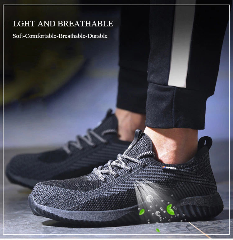 2023 Steel Head Anti-piercing Air Cushion Sneakers, Light Comfortable Work Protection Safety Shoes