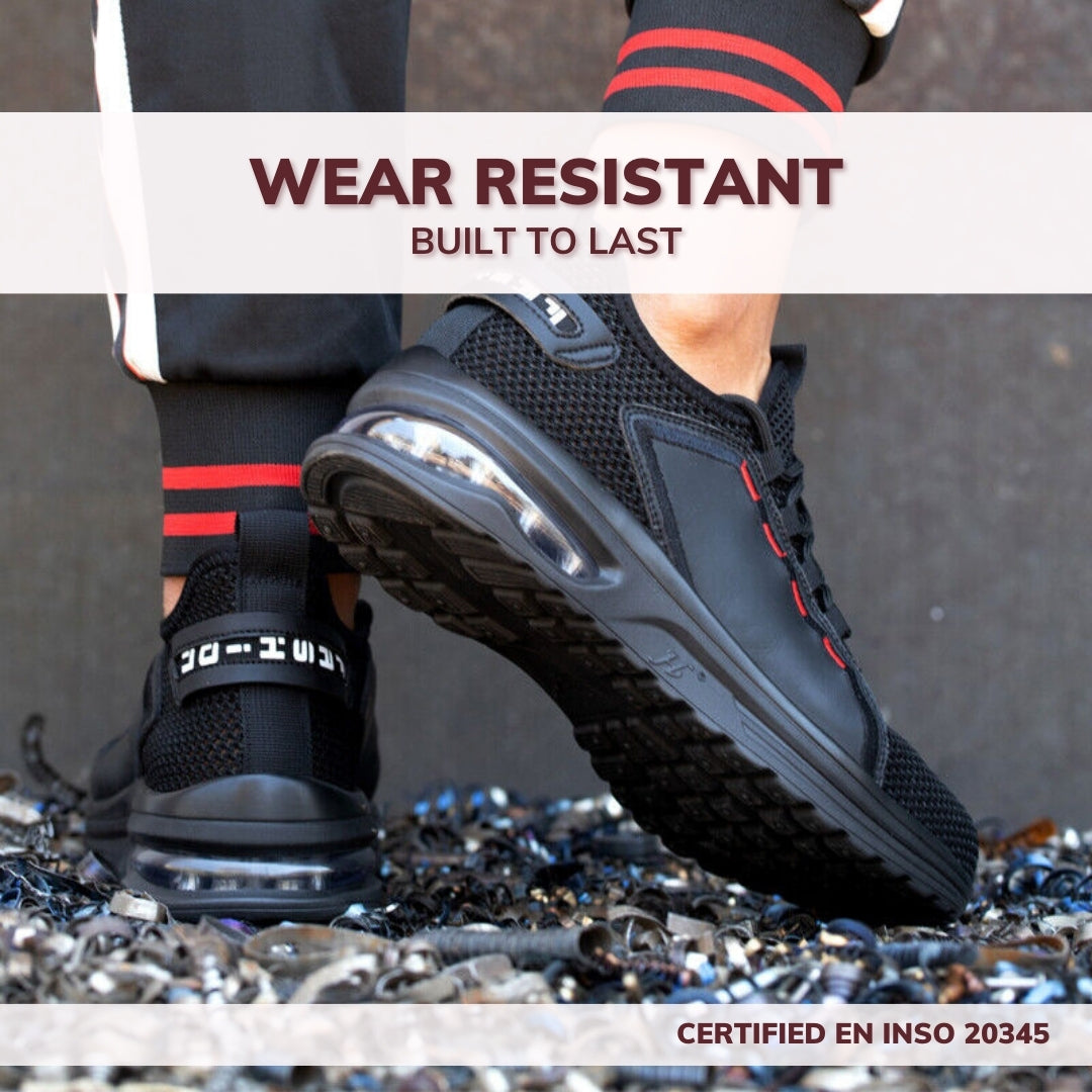 2023 Men's Steel Toe Anti-Puncture Breathablem Sneakers, Lightweight Indestructible Safety Work Shoes