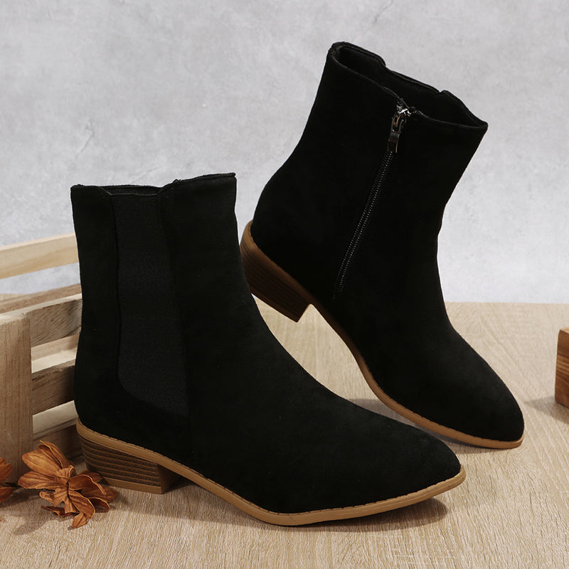 🔥Last Day Promotion 50% OFF - 2023 Women's Side Zipper Comfort Casual Suede Ankle Boots