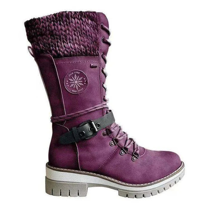 🔥Last Day 50% OFF🔥 - 👢Women’s Leather Flat Heel Mid-Calf Zipper Boots👢