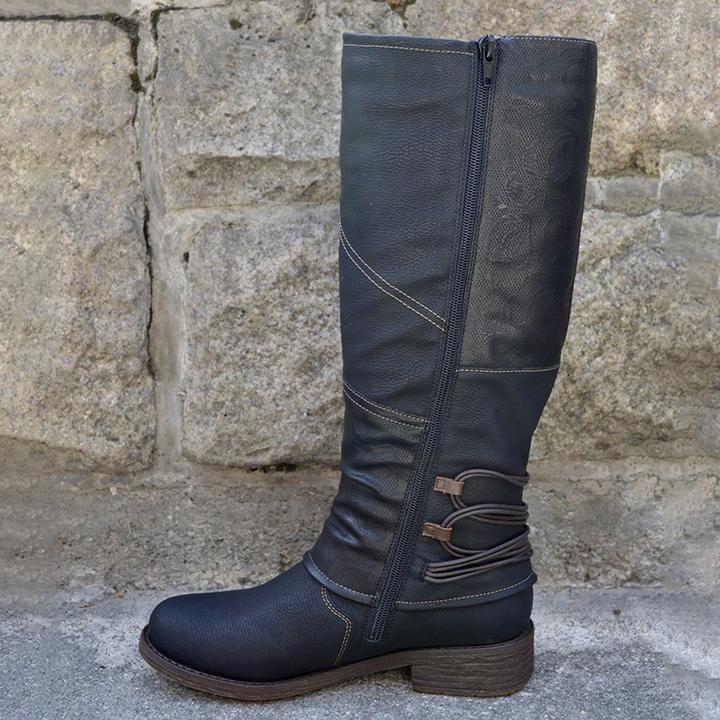 Women's Autumn & Winter Vintage Leather Zipper High Boots