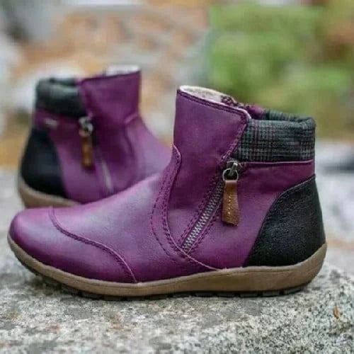 🔥LAST DAY 50% OFF🎁 Women Zipper Waterproof Ankle-Support Boots