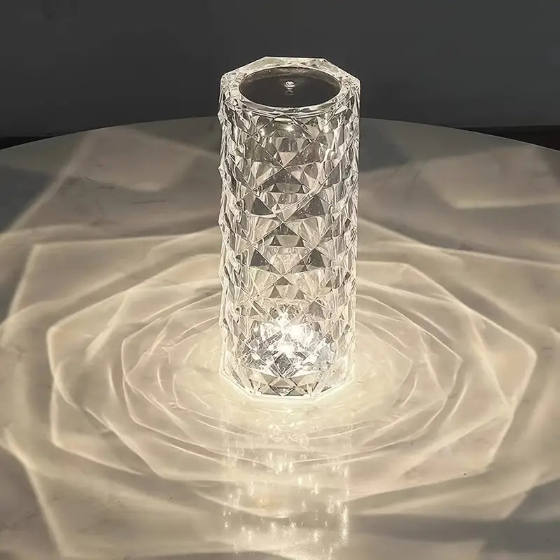 16 Colors Rose Rays Crystal Diamond Table Lamp