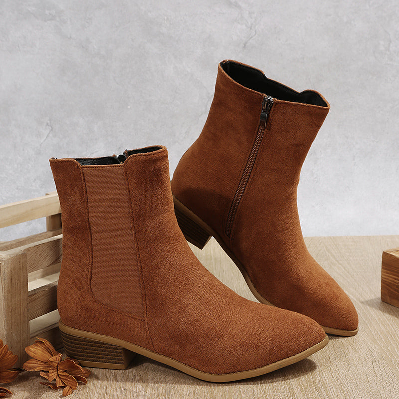 🔥Last Day Promotion 50% OFF - 2023 Women's Side Zipper Comfort Casual Suede Ankle Boots