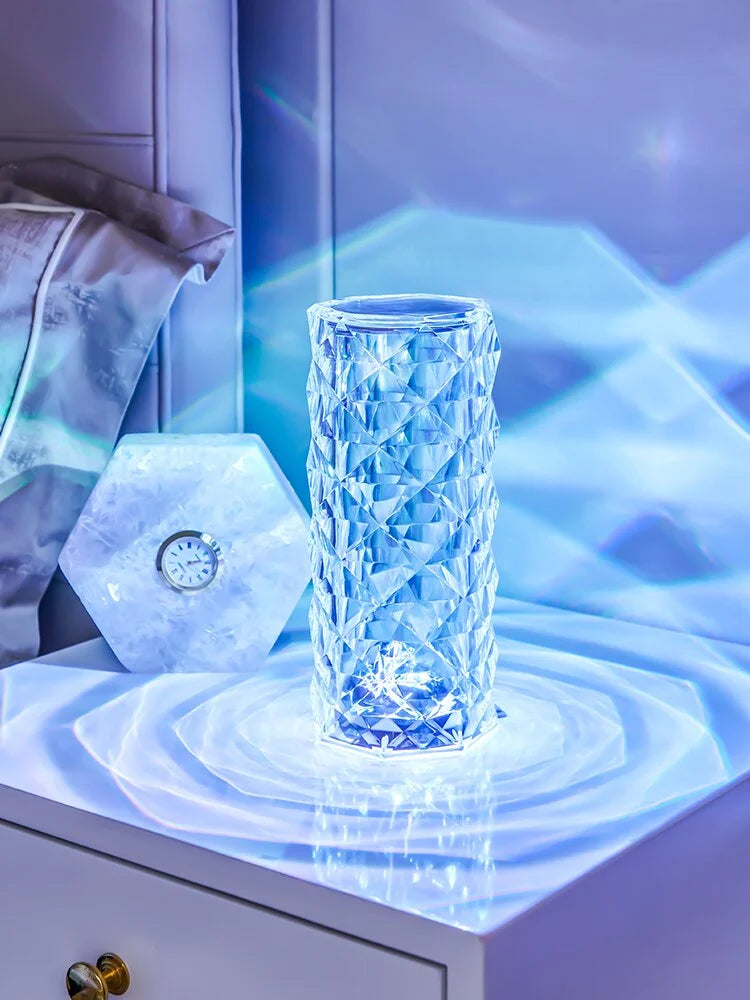 16 Colors Rose Rays Crystal Diamond Table Lamp