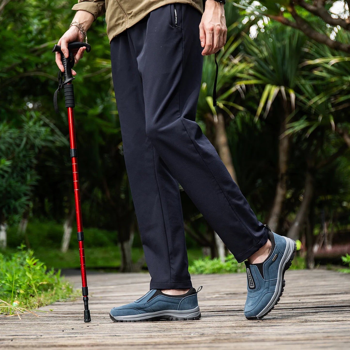 2023 Outdoor Slip On Casual Orthopedic Men Shoes, Breathable Suede Leather Anti-skid Walking Sneakers