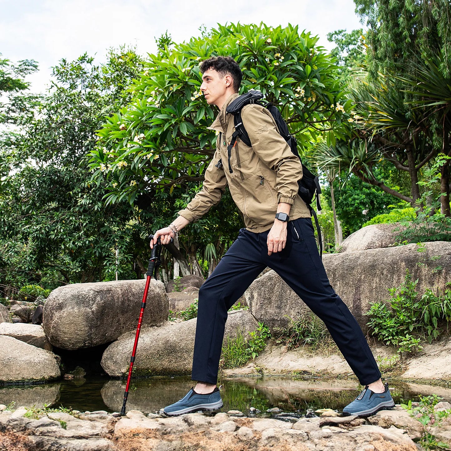 2023 Outdoor Slip On Casual Orthopedic Men Shoes, Breathable Suede Leather Anti-skid Walking Sneakers
