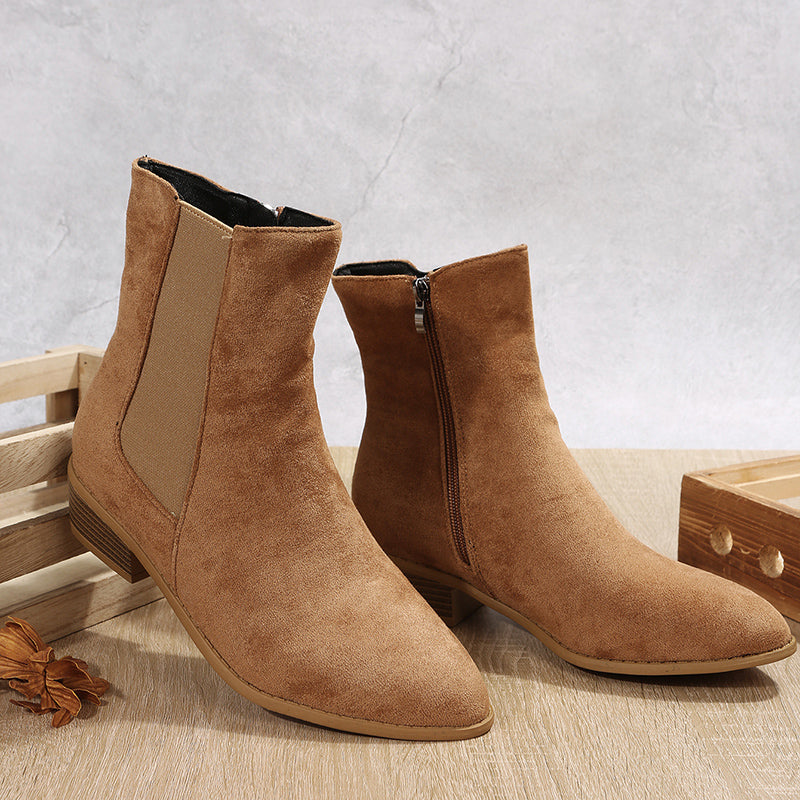 🔥Last Day Promotion 50% OFF - 2023 Women's Side Zipper Comfort Casual Suede Ankle Boots