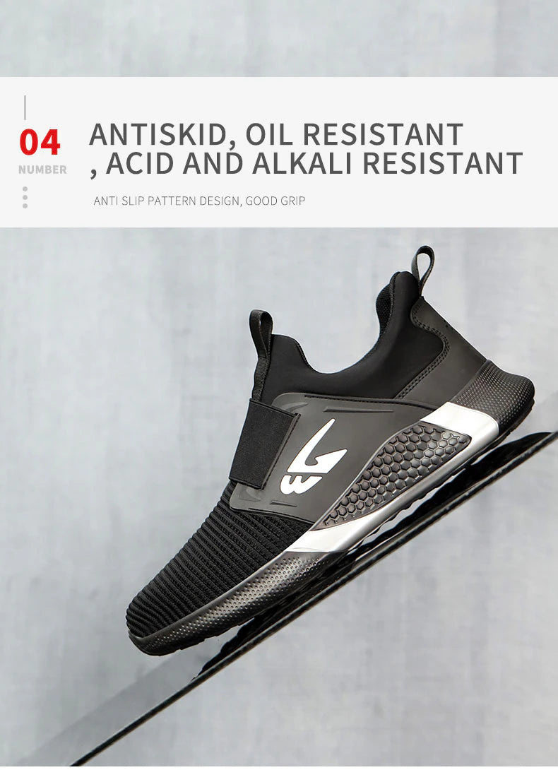 2023 New Design Safety Steel Toe Shoes, Breathable Anti-Puncture Industrial Sneakers Unisex