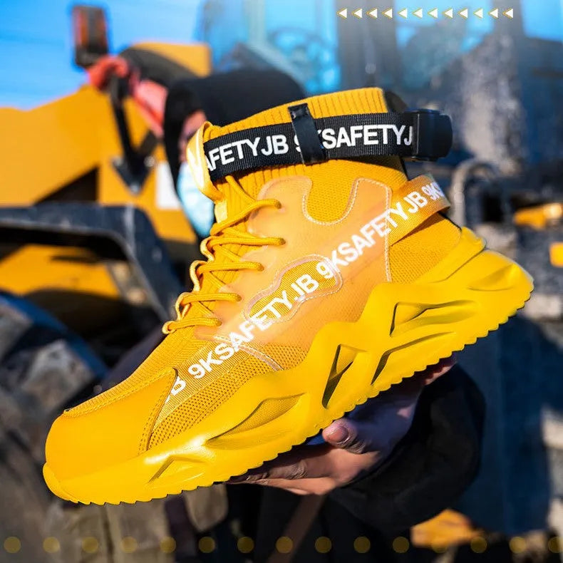 2023 Men Indestructible Work Safety Sneakers, Steel Toe Cap Anti-Skid Protective Shoes