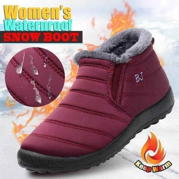 2023 Women's Premium Water-Proof Winter Boots, Plus Size Warm Soft Fur-Lined Boots
