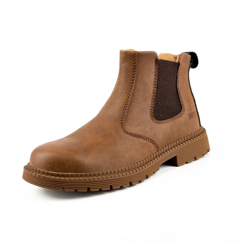 2023 Waterproof Safety Work Shoes For Men, Steel Head Leather Indestructible Security Boots
