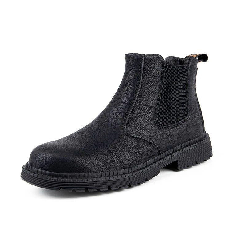 2023 Waterproof Safety Work Shoes For Men, Steel Head Leather Indestructible Security Boots