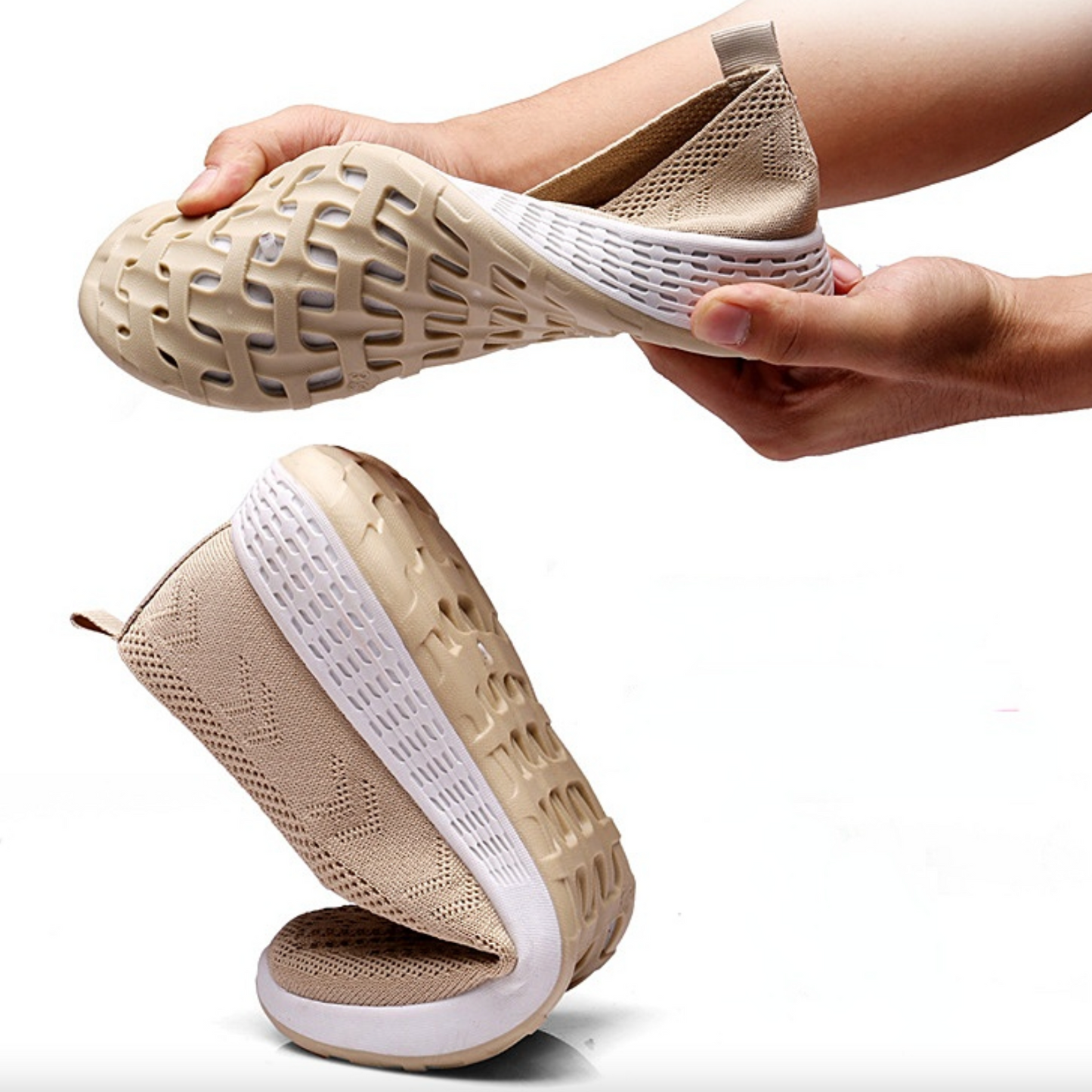 2023 Women's Orthopedic Breathable Knitted Sneakers, Comfortable Low Top Slip On Walking Shoes