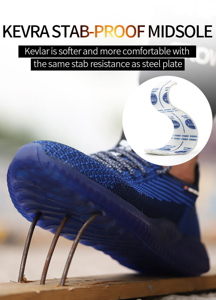 2023 Steel Head Anti-piercing Air Cushion Sneakers, Light Comfortable Work Protection Safety Shoes
