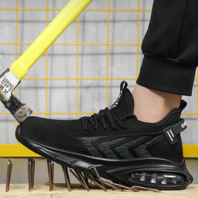 2023 Indestructible Steel Toe Work Shoes Men, Anti-smash Protective Sneakers