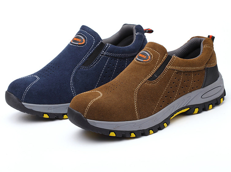 Anti-smash and anti-perforation steel toe cap shoes
