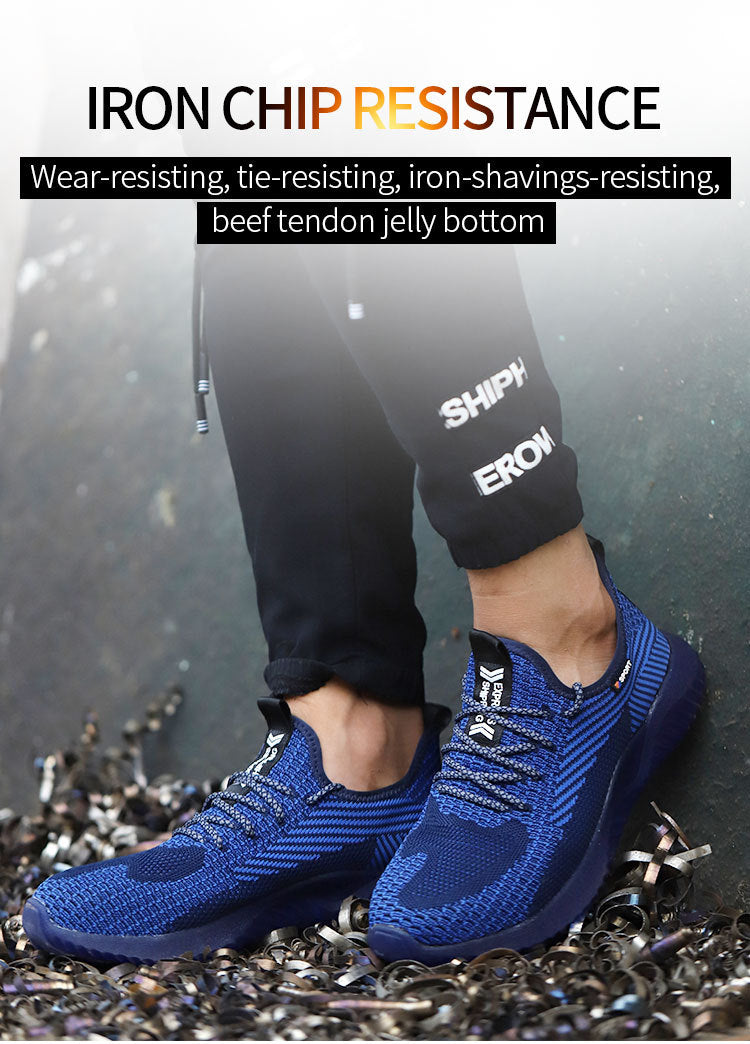 2023 Steel Head Anti-piercing Air Cushion Sneakers, Light Comfortable Work Protection Safety Shoes