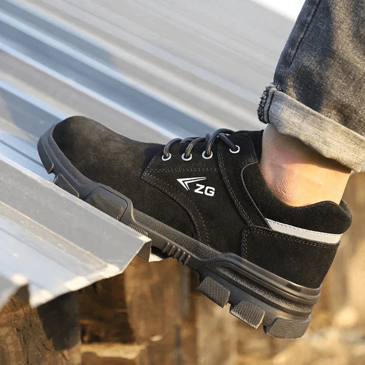 🔥 45% OFF SALE Today 🔥2023 Orthopedic Genuine Leather Men Safety Sneakers, Comfortable Breathable Working Shoes