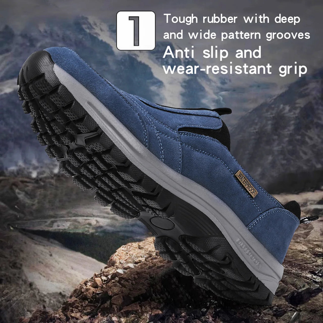 2023 Outdoor Slip On Casual Orthopedic Men Shoes, Breathable Suede Leather Anti-skid Walking Sneakers