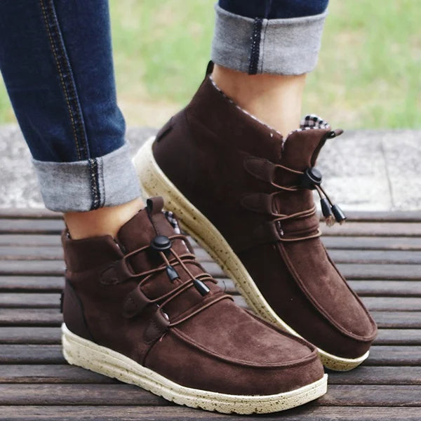 Women's Casual Laced Front Ankle Boots