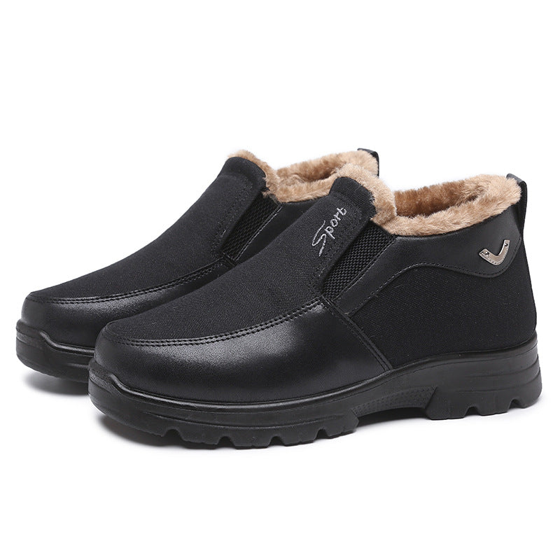 🔥Last Day 50% OFF🔥Men's Orthopedic Winter Fleece Waterproof Shoes, Warm Non-Slip Comfortable Snow Ankle Boots