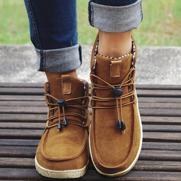 Women's Casual Laced Front Ankle Boots