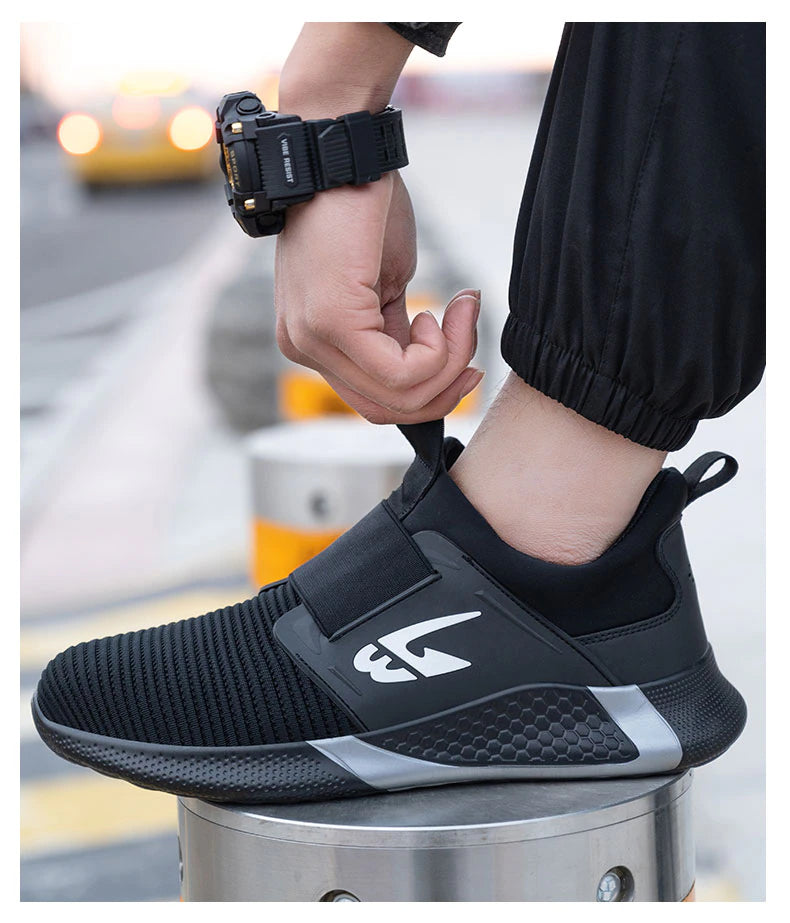 2023 New Design Safety Steel Toe Shoes, Breathable Anti-Puncture Industrial Sneakers Unisex